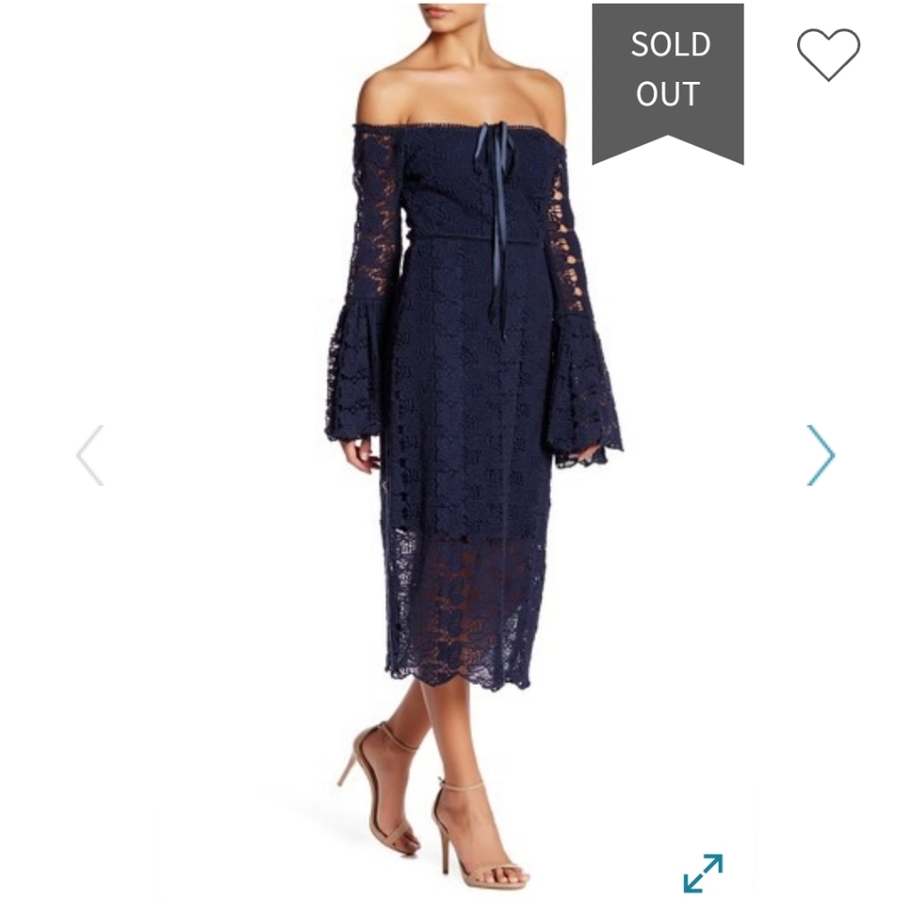 Walter Baker 3/4 Bell Sleeve Lacy Dress